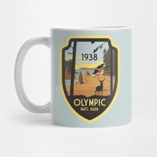 Olympic National Park Vintage Travel Badge Design Gift Mug